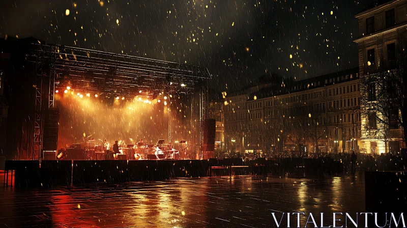 AI ART Outdoor Stage in the Rain