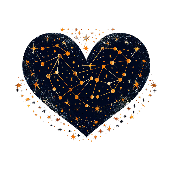 POD Design Starry Cosmic Heart Design