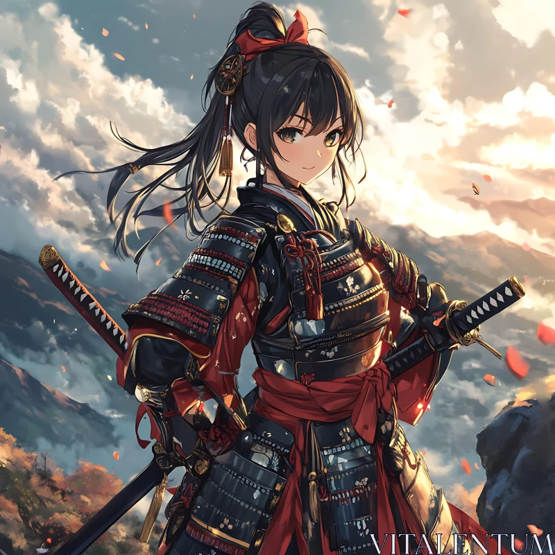 AI ART Female Samurai Anime Character