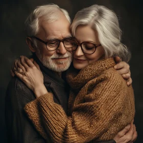 Timeless Affection: Elderly Couple Portrait