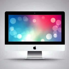 Sleek Desktop with Gradient Bokeh Background