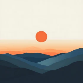 Abstract Sunset Mountainscape Fine Art