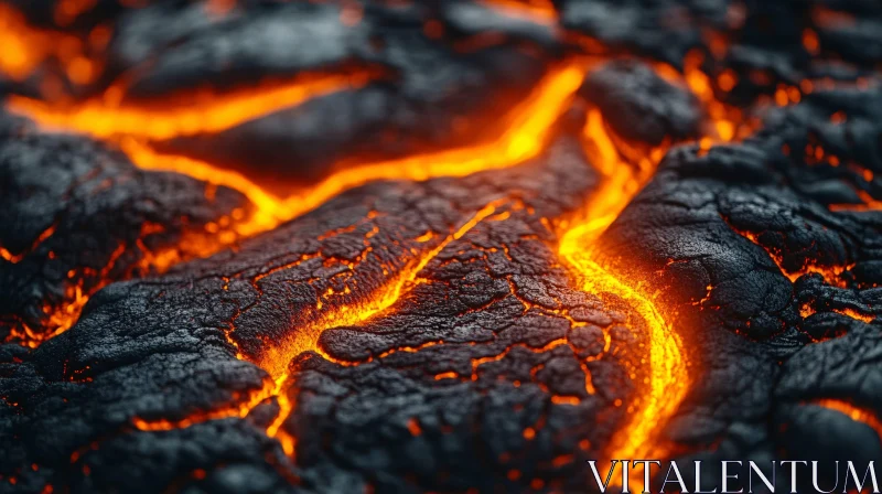 Flowing Lava: Nature's Fiery Phenomenon AI Image