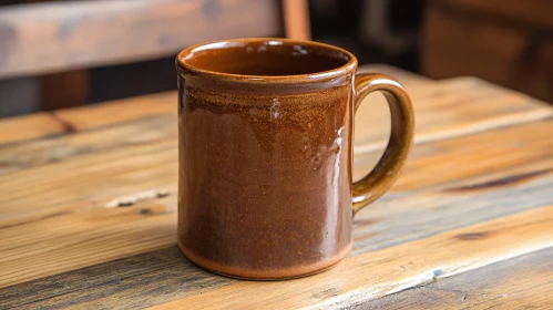 Brown Glazed Mug Still Life