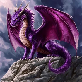 Amethyst Dragon on Stone Peak