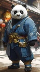 Panda Warrior in Cultural Dress