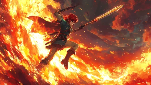Fiery Battle with Anime Hero