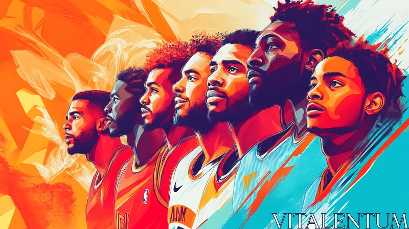 Team Spirit Basketball Art AI Image