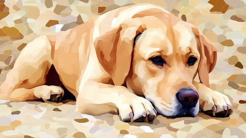 Golden Labrador Illustration