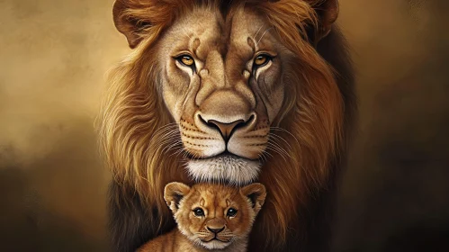 Protective Lion Family