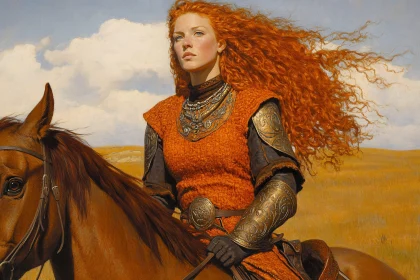 Warrior Woman on Horseback