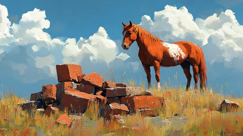 Horse Amidst Nature's Splendor