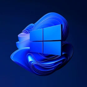 Abstract Blue Windows Logo