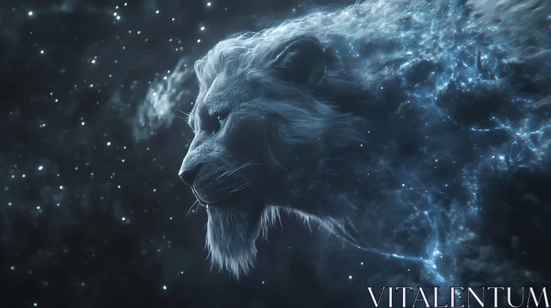 Celestial Lion AI Image