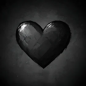 Abstract Heart in Shades of Gray