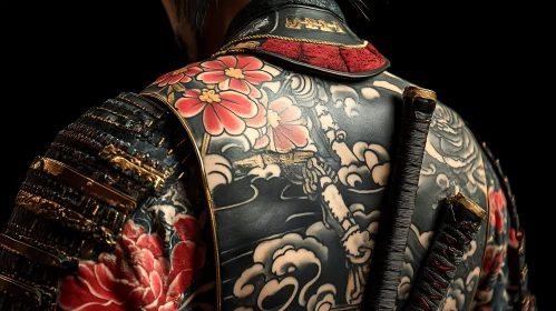 Warrior's Tattooed Back: Samurai Armor