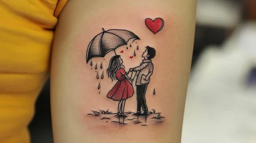 Couple in Love Tattoo Art