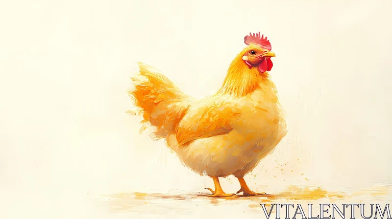 Charming Chicken Art AI Image