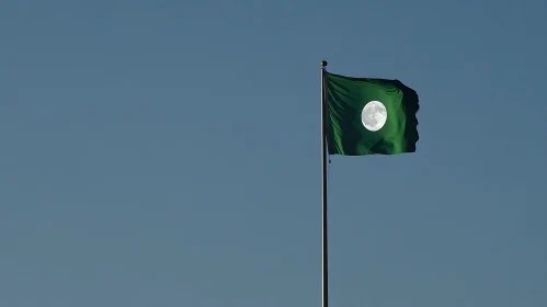 Flag against Blue Sky