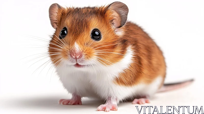 Charming Close-Up of a Fluffy Hamster AI Image