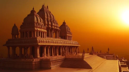 Golden Temple at Sunset