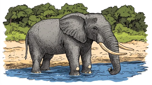 Majestic Elephant in Natural Habitat