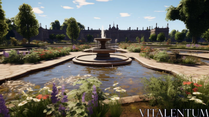 Classic Victorian Glasgow Garden - Digital Art AI Image