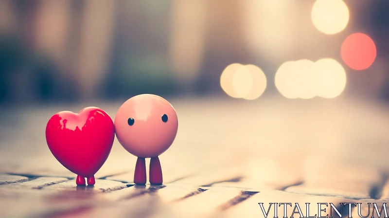 AI ART Toy Figure and Heart: A Love Story