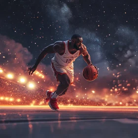 Athlete Dribbling Ball