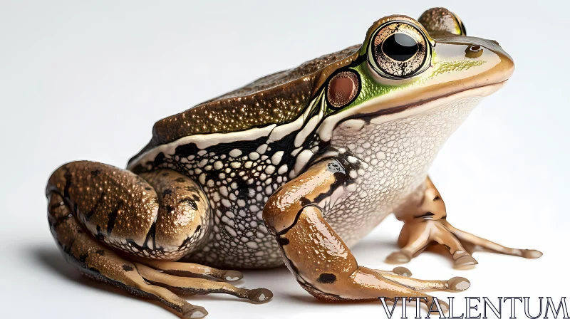 Close-Up of a Textured Frog AI Image