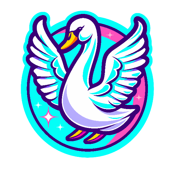 POD Design Swan Illustration T-Shirt Art