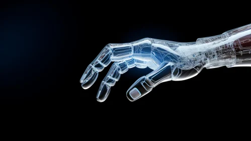 Futuristic Robotic Hand with Translucent Layers | UHD Image