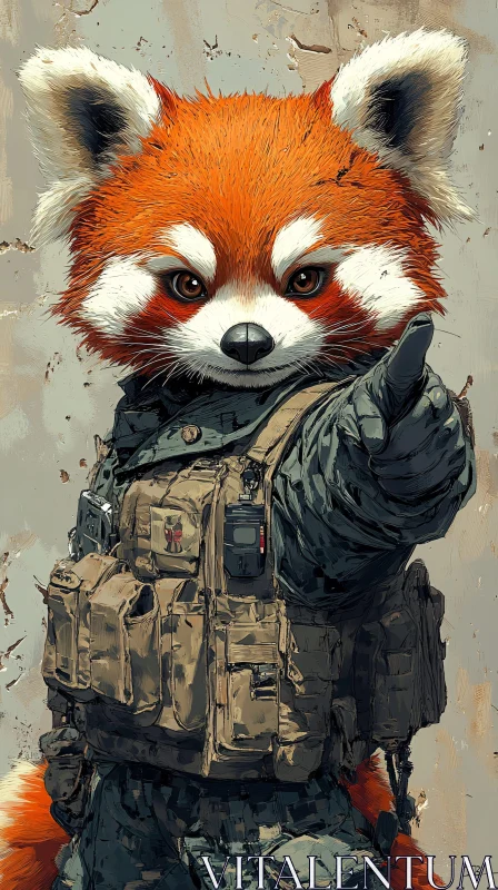 AI ART Panda in Military Gear: A Unique Portrait