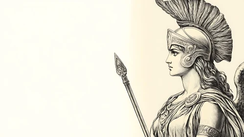 Monochrome Athena: Goddess in Profile