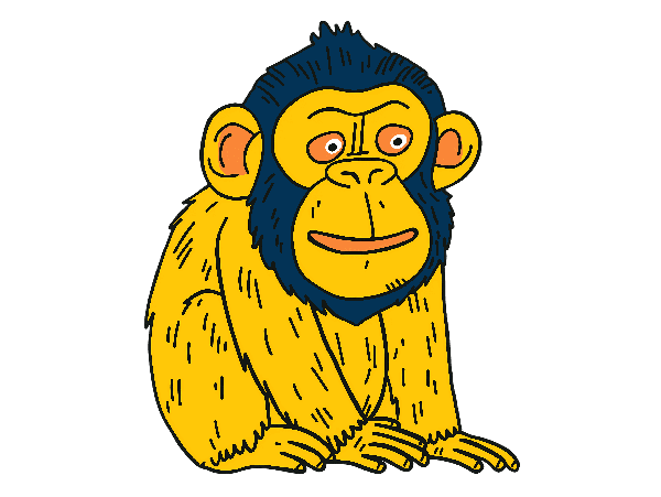 Playful Chimpanzee Cartoon POD Design