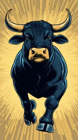 Artistic Bull Depiction