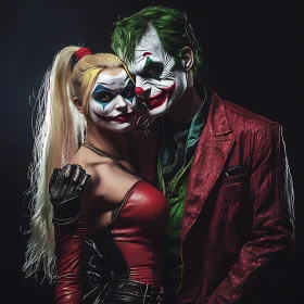 Clown Couple Portrait: Joker and Harley