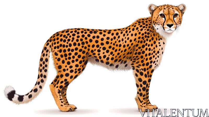 Cheetah Illustration AI Image