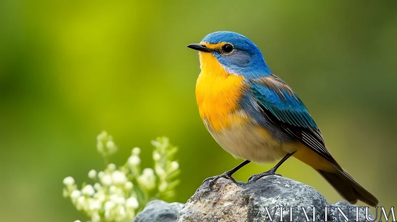 Colorful Bird Portrait AI Image