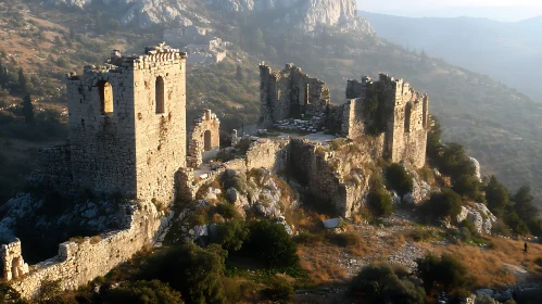 Stone Castle Ruins Landscape