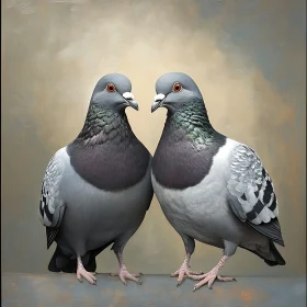 Pigeon Pair: Serene Urban Birds