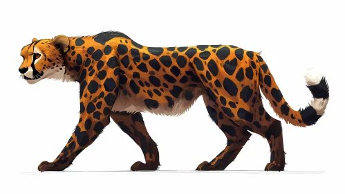 Artistic Cheetah Representation