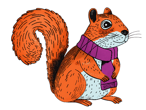 Cute Squirrel Illustration