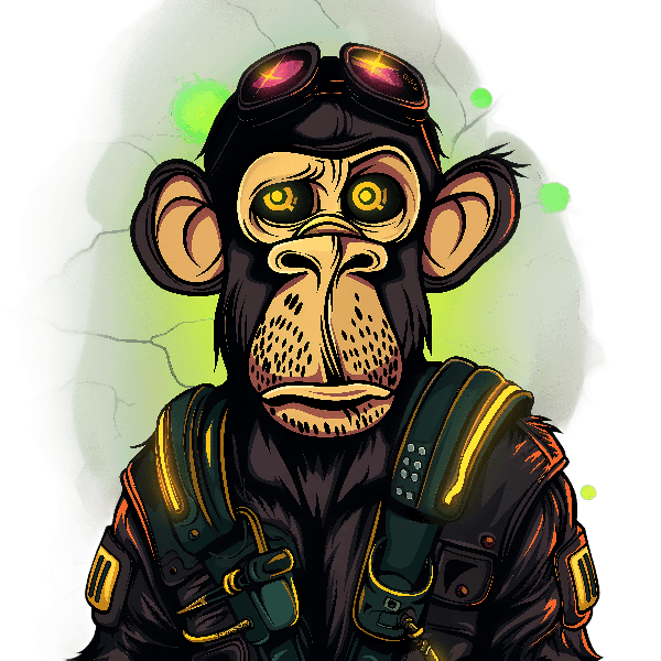 POD Design Stylized Futuristic Monkey Art