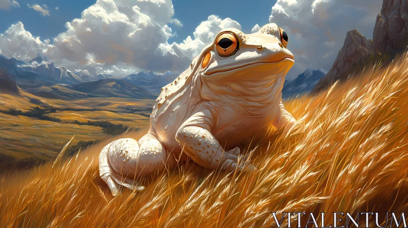 Golden Frog in Nature AI Image