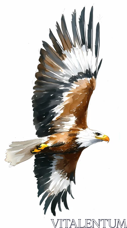 Eagle Soaring Artwork AI Image