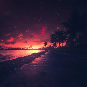 Coastal Evening Under the Stars