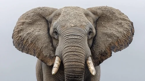 Elephant with Mud-Covered Ears