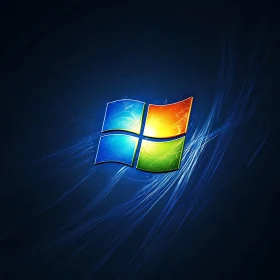 Colorful Symbol on a Deep Blue Background