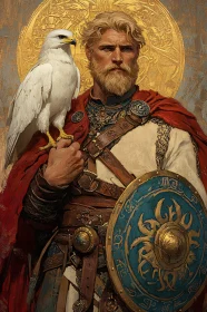 Man with White Eagle Portrait